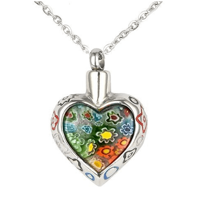 Murano Glass Heart - Tree Of Life